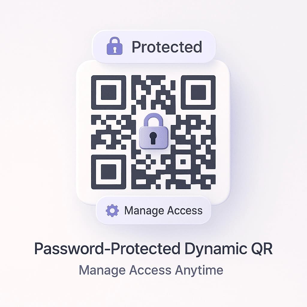 Password protection QR code example