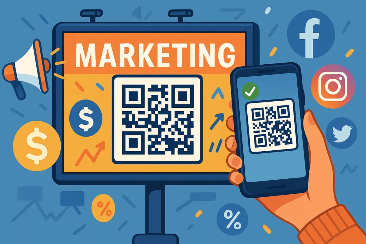 Marketing QR code example showing campaign engagement