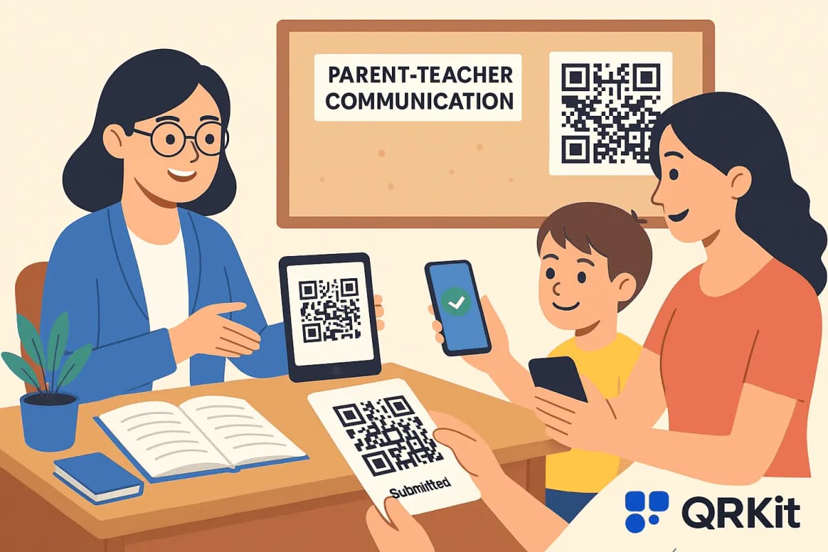 QR code facilitating parent-teacher communication and school newsletters