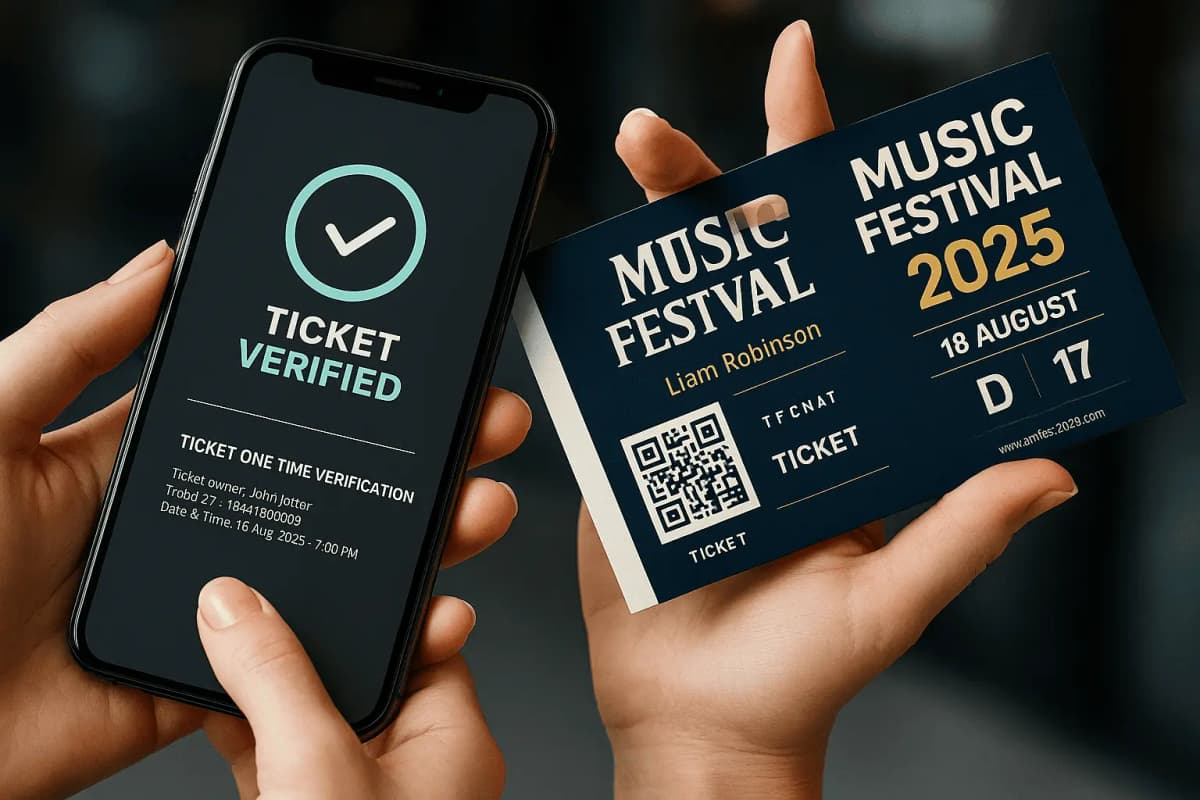Event QR code example showing conference registration and engagement