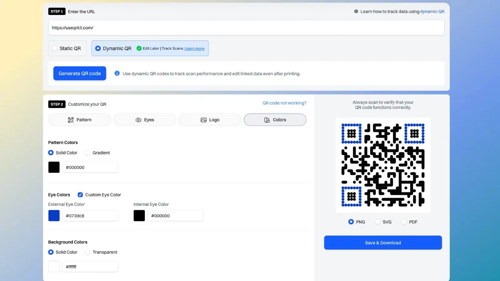 Customizing QR code branding and appearance