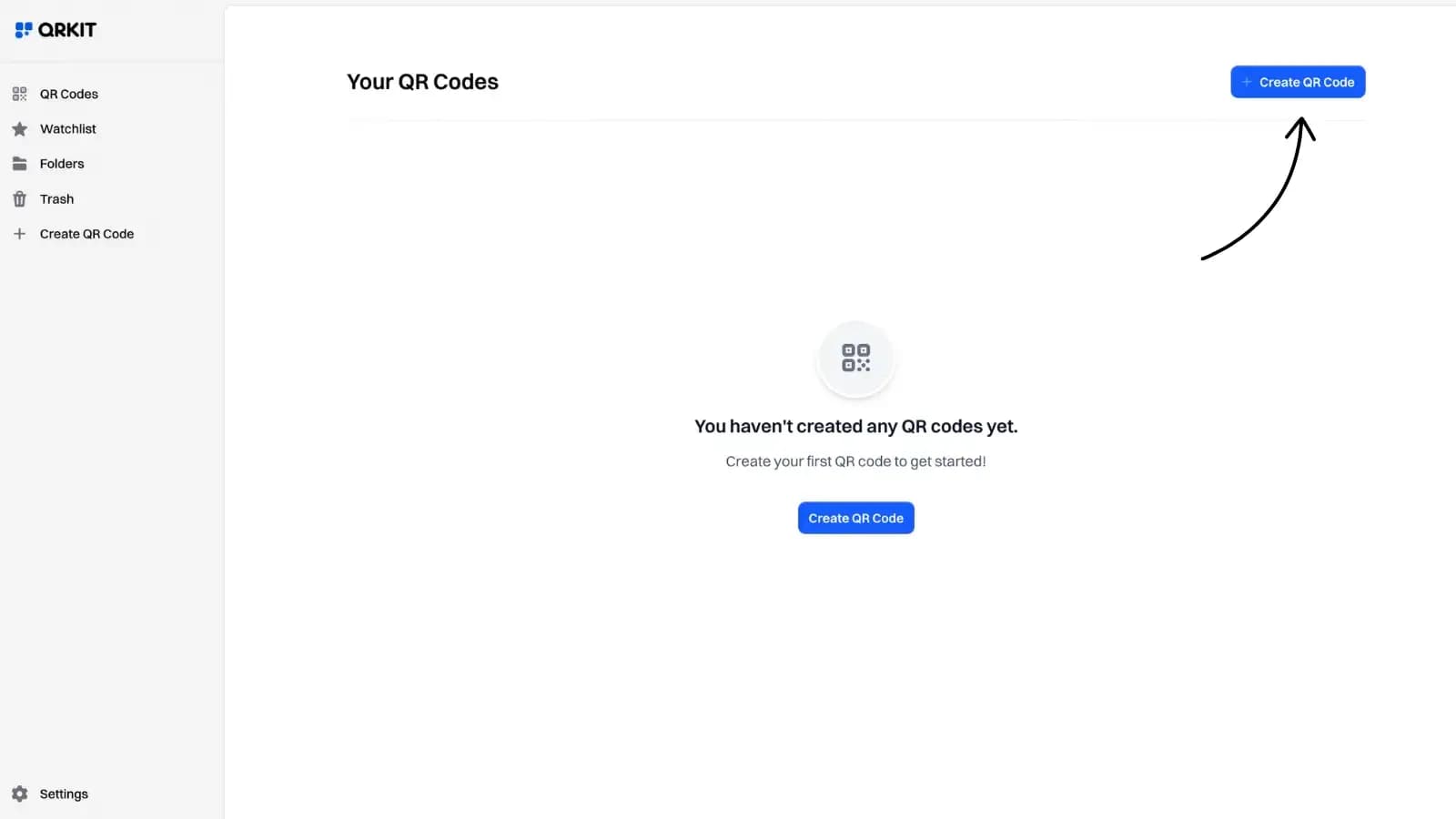 Creating a new URL QR code in QRKit