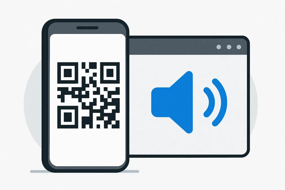 Audio QR code example