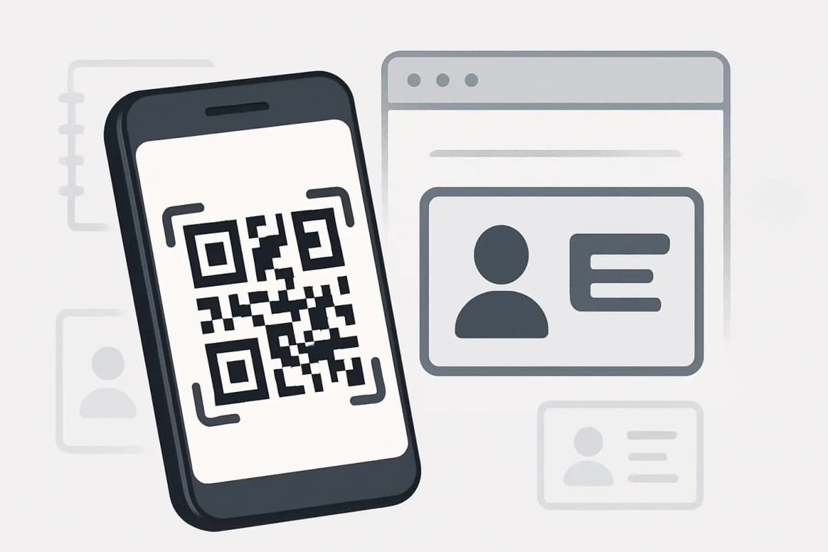 vCard QR code example