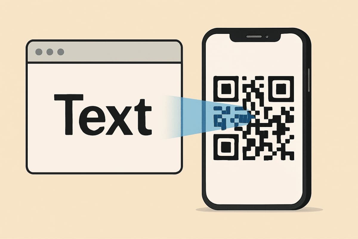 Text QR code example