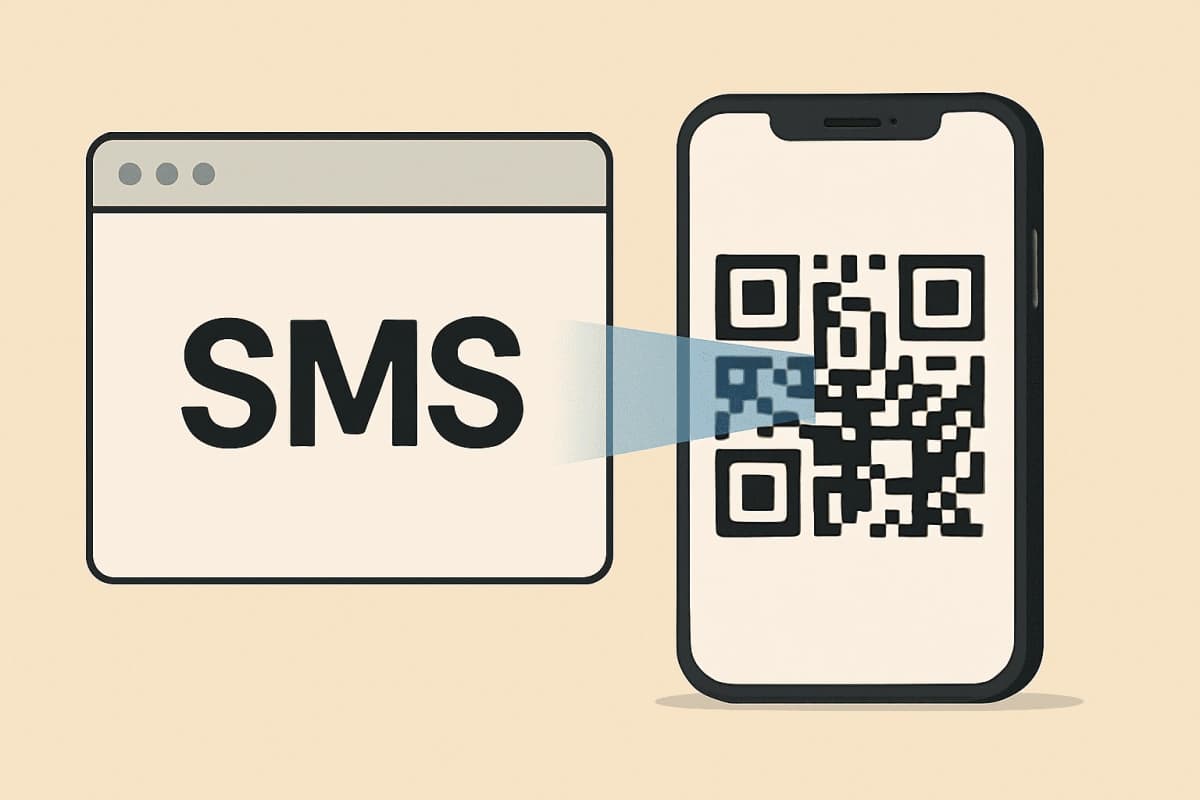 SMS QR code example