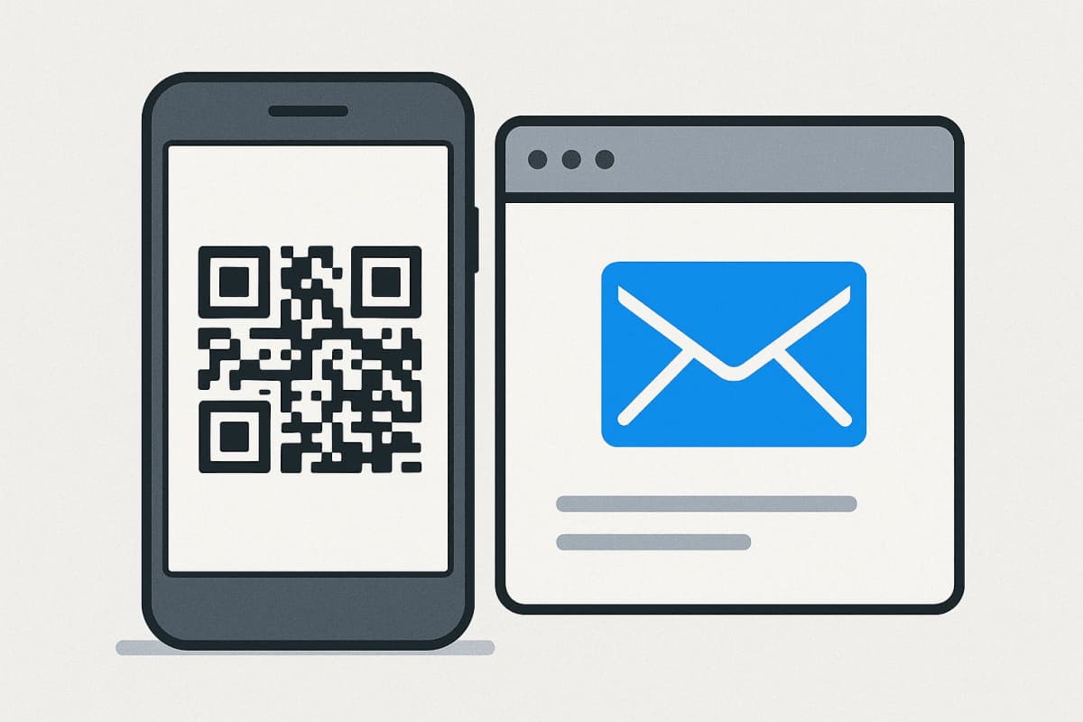 Email QR code example