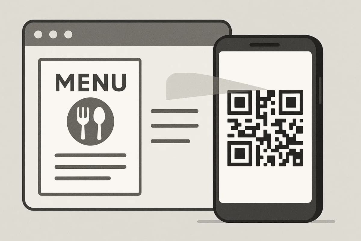 Menu QR code example